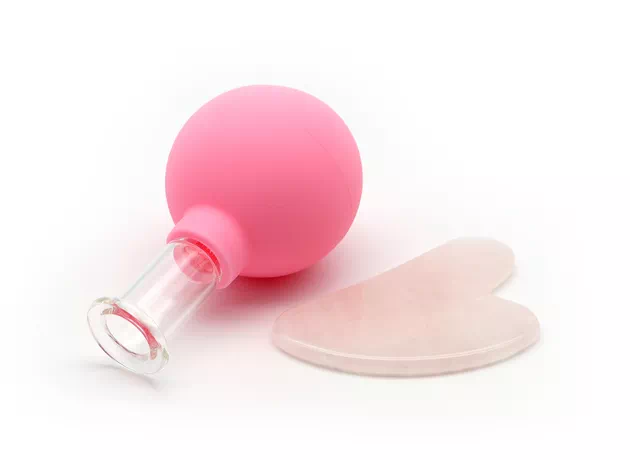 Masážna banka s balónikom a gua sha škrabka