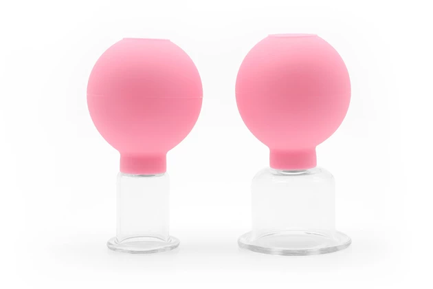 Masážne banky s balónikom široké - sada 2ks