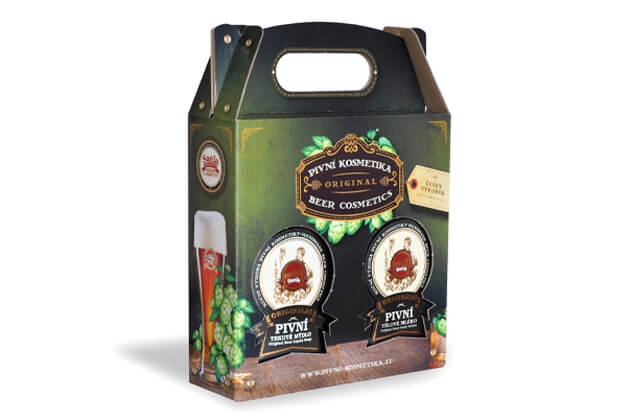 Mydlo a telové mlieko 2x500ml - pivná darčeková sada 1