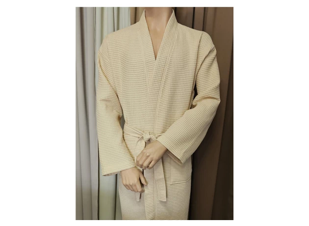 Vafľový župan béžový